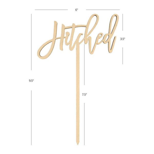Hitched Laser Cut Wood Cake Topper Supply - Image 3