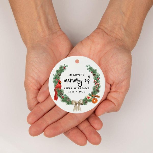 Bulk Custom In Loving Memory Round Porcelain Ornament, Loss Of Loved One Bereavement Sympathy on Sale - Image 2