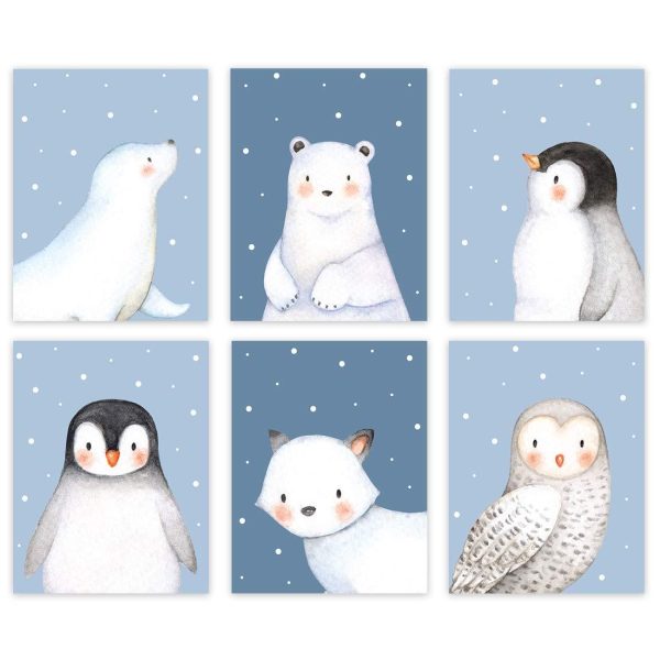 Arctic Animals Nursery Room  Hanging Wall Art Hot on Sale - Image 2