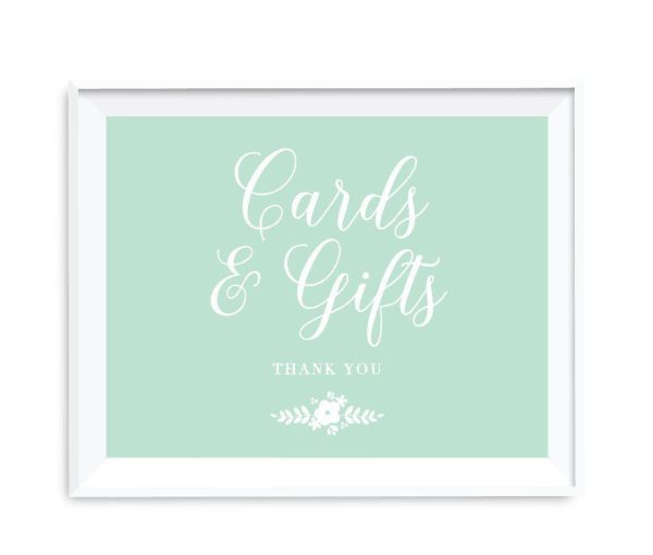 Floral Mint Green Wedding Party Signs Discount - Image 5