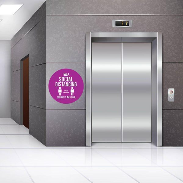 Funny Social Distancing Signs, Humorous Face Mask Required Round Business Signs, Vinyl Sticker Decals Online - Image 5