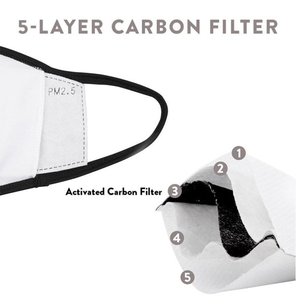 Wedding Collection Face Mask, Reusable White Cloth Face Masks with 1 Replaceable PM 2.5 Protection Filter For Cheap - Image 4