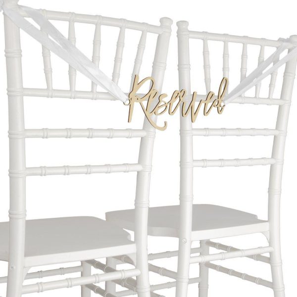 Laser Cut Wood Scripted Reserved Chair Signs Online Sale - Image 2