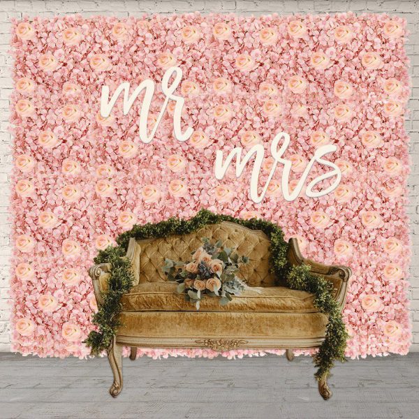 Set of 8 Silk Artificial Hydrangea and Rose Flower Wall Panels For Cheap - Image 2