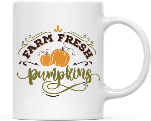 Andaz Press Autumn 11oz. Coffee Mug Gift, Farm Fresh Pumpkin For Discount