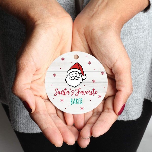 Santa s Favorite Restaurant Round Metal Ornament Collection Online - Image 3