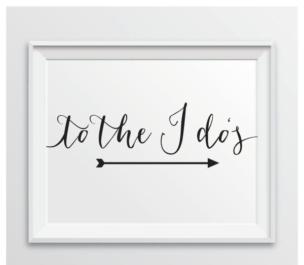 Formal Black Wedding Party Directional Signs, Double-Sided Big Arrow Online Hot Sale - Image 4