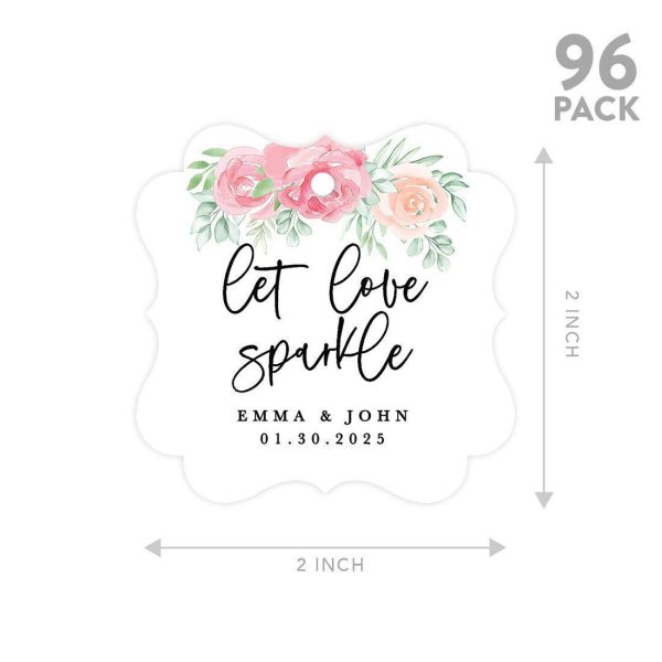 Custom Fancy Frame Let Love Sparkle Paper Tags, Hang Tags For Wedding Sparklers, Design 1 Online Hot Sale - Image 5