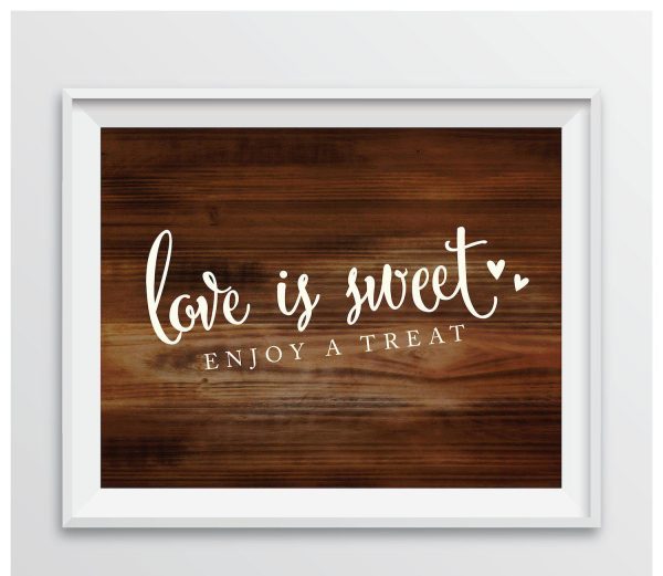 Rustic Wood Wedding Favor Party Signs Fashion - Image 4